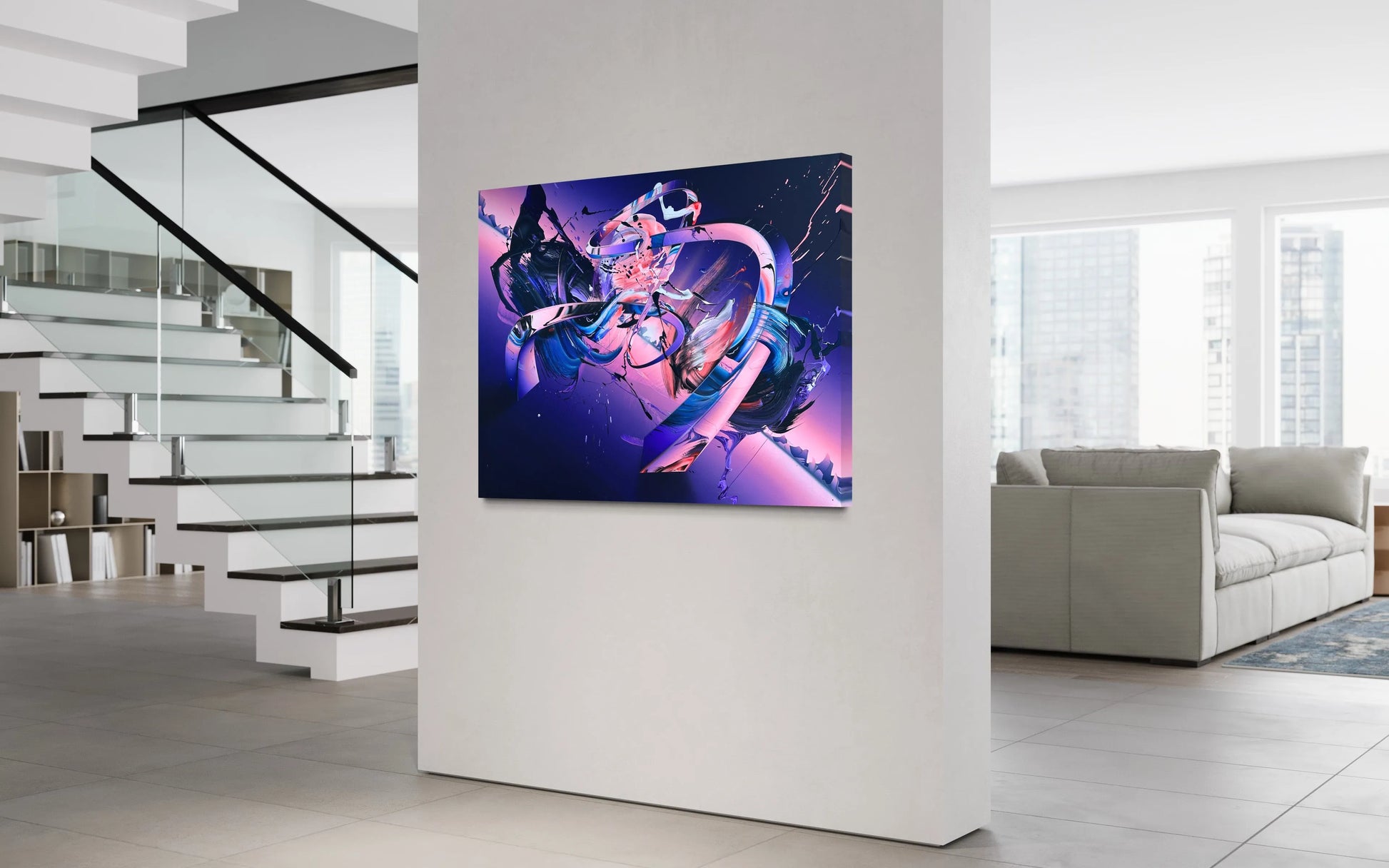 Quantum Entanglement - Art Print 30x40in. Canvas (mounted)