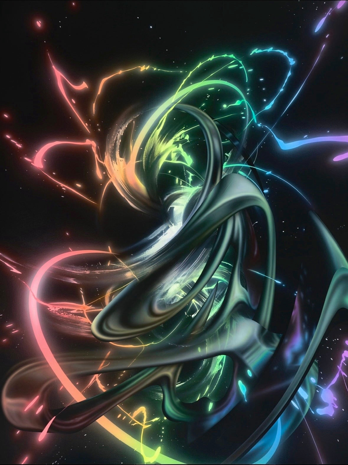 Neonic Parallax - Art Print